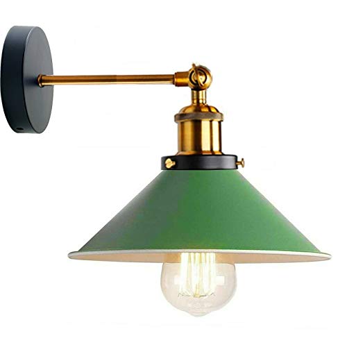 Industrial Metal Wall Sconce – Vintage Cone Shade E27 Fixture ~1063