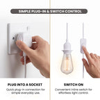 Plug In E27 Pendant Light Cord Set 4m or 4.5m Black or White
