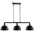 three light industrial pendant fitting with E27 bulbs