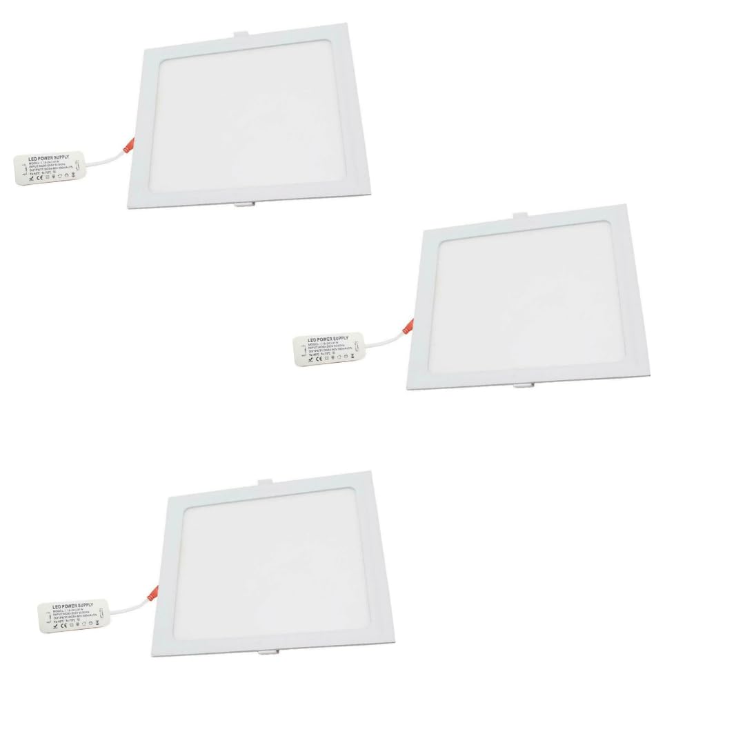Square Recessed LED Panel Light – Slim Cool White 6000K Ceiling Light ~1220