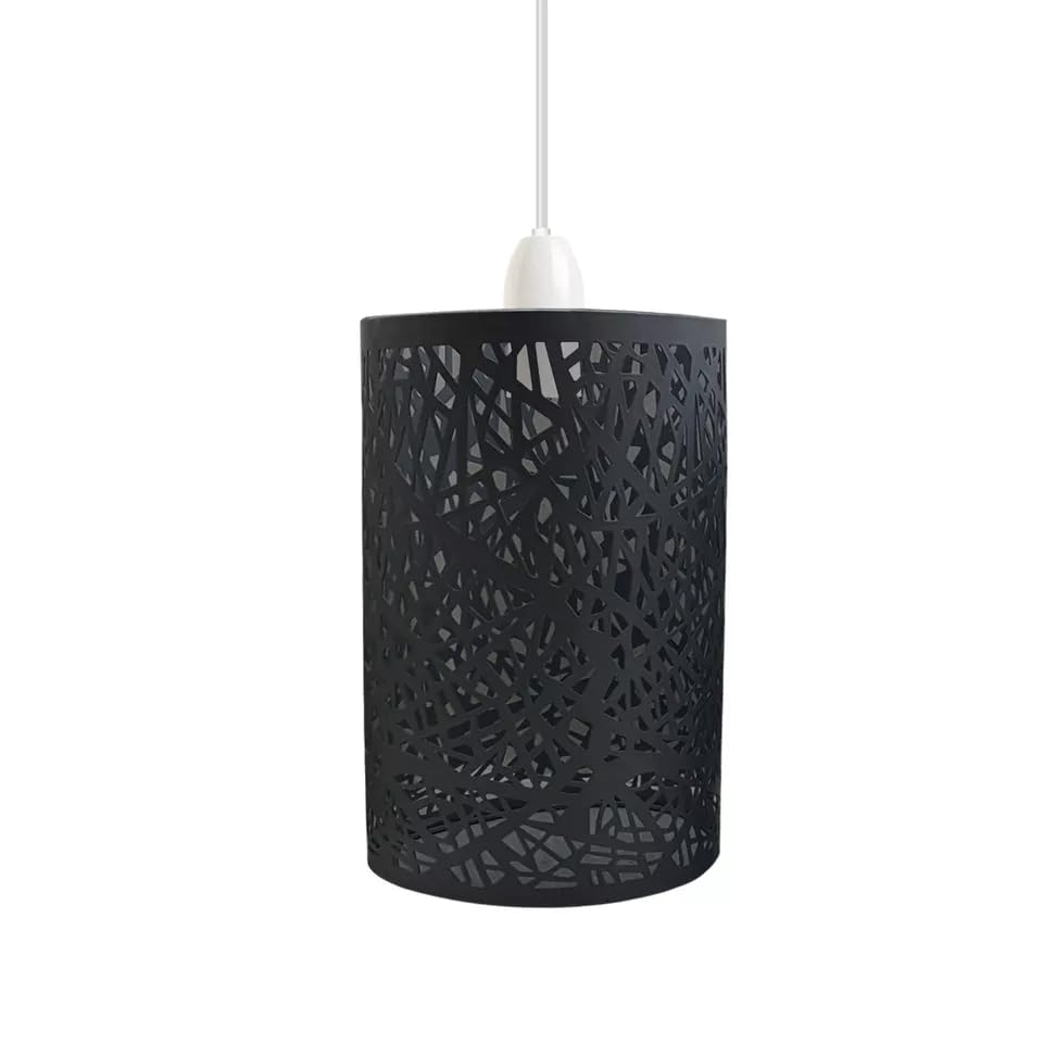 black cage pendant light shade