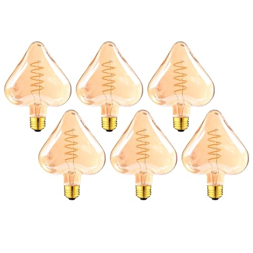 4W E27 Heart Shaped LED Filament Bulb ~1045