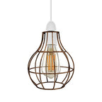 Modern Black Industrial Pendant Lamp Shade with E27 Bulb