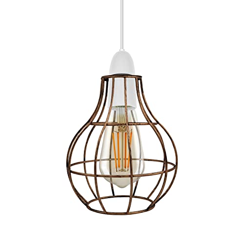 Modern Black Industrial Pendant Lamp Shade with E27 Bulb