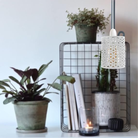 E27 metal bulb guard drum cage lampshade