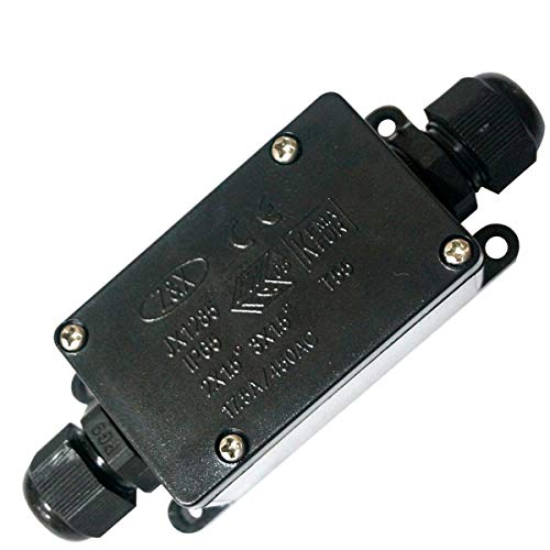 IP65 Waterproof Cable Junction Box – Black Outdoor Electric Connector ~1188