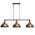 industrial pipe pendant light 3 head E27 fitting