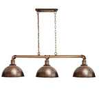 industrial pipe pendant light 3 head E27 fitting