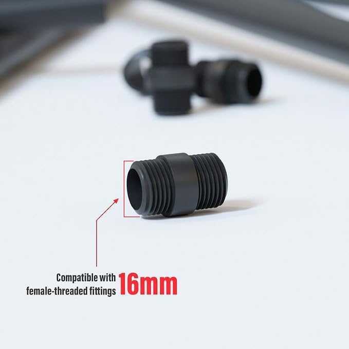 16mm Lighting Nipple Connector Chrome White Brass