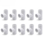 PVC tee joints for pipe connections 10 pack