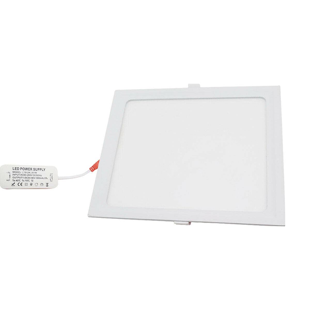 Square Recessed LED Panel Light – Slim Cool White 6000K Ceiling Light ~1220