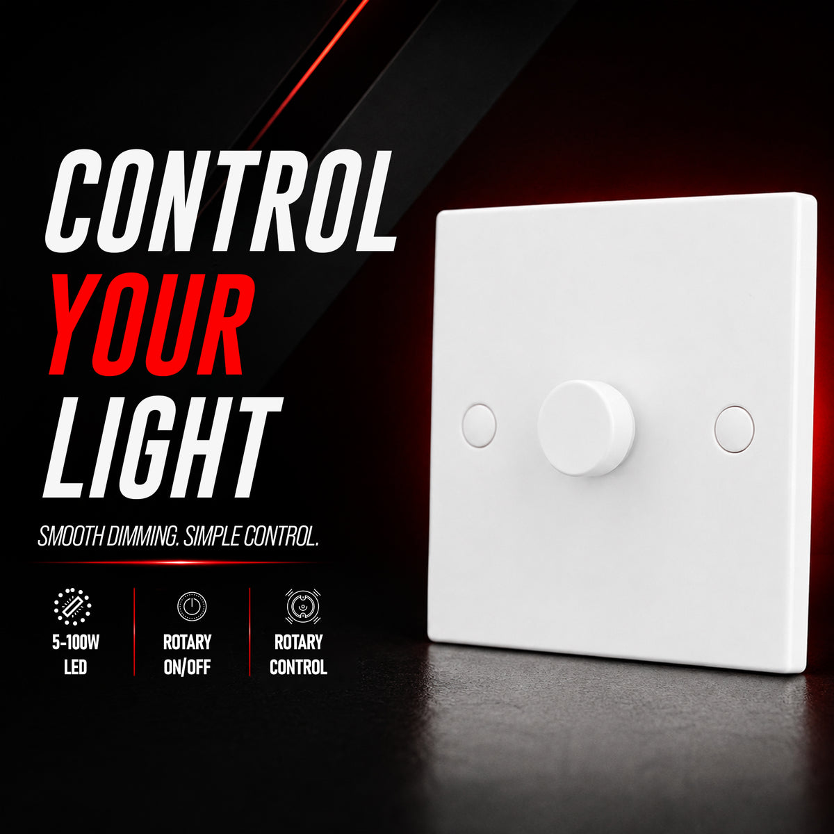 1-Way rotary dimmer switch