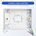 White Surface Mount Pattress Box 16mm ,25mm, 35mm~1254
