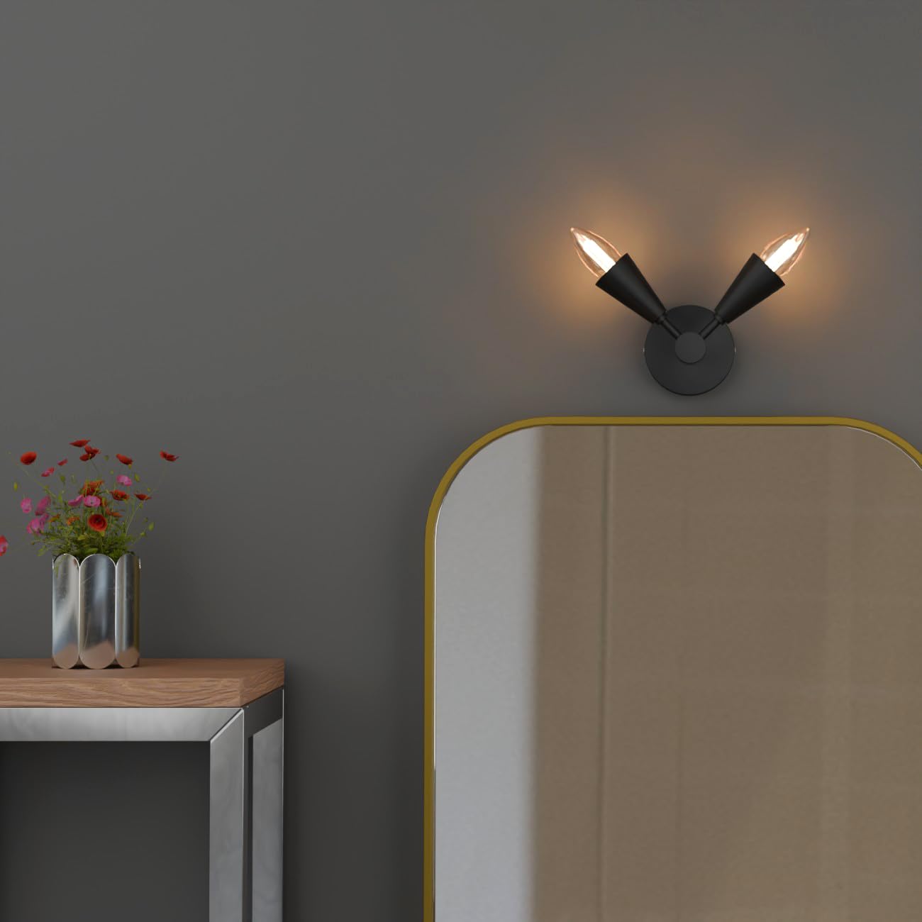 with lighting wall mount bedro