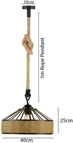 coastal hemp rope ceiling ligh