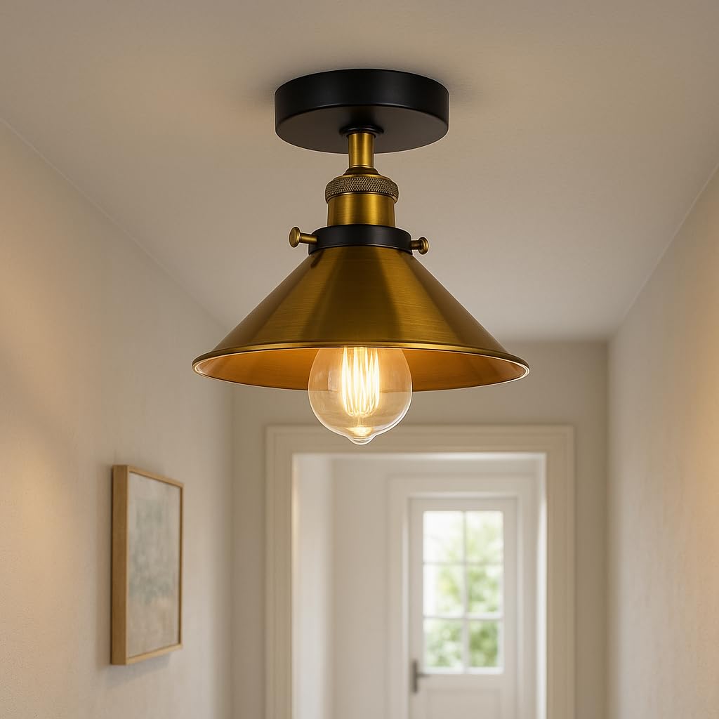 white metal ceiling light fixt