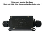 IP65 Waterproof Cable Junction Box – Black Outdoor Electric Connector ~1188