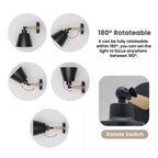 black industrial lighting