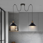 black ceiling light
