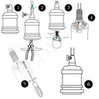 fitting bra kit lamp holder