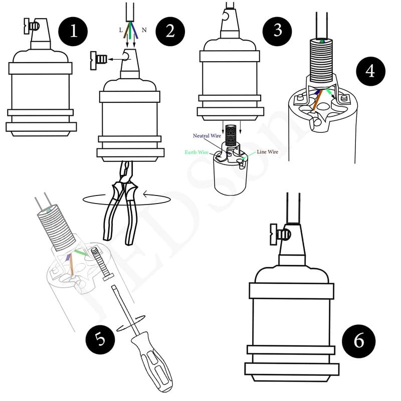fitting bra kit lamp holder