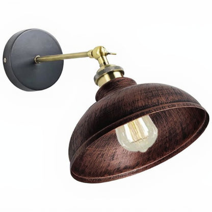 DC VOLTAGE Industrial Curved Metal Wall Sconce Fixture (E27) ~1074