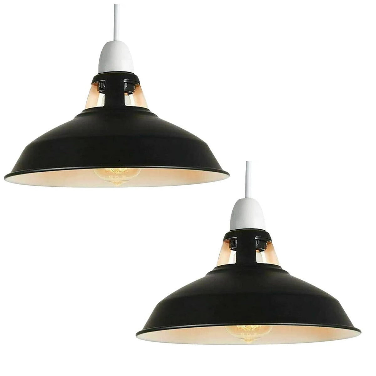 black metal industrial lampsha