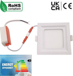 Square Recessed LED Panel Light – Slim Cool White 6000K Ceiling Light ~1220