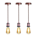 Vintage Brass E27 Pendant Light Fitting – 195cm Twisted Fabric Cable ~1226