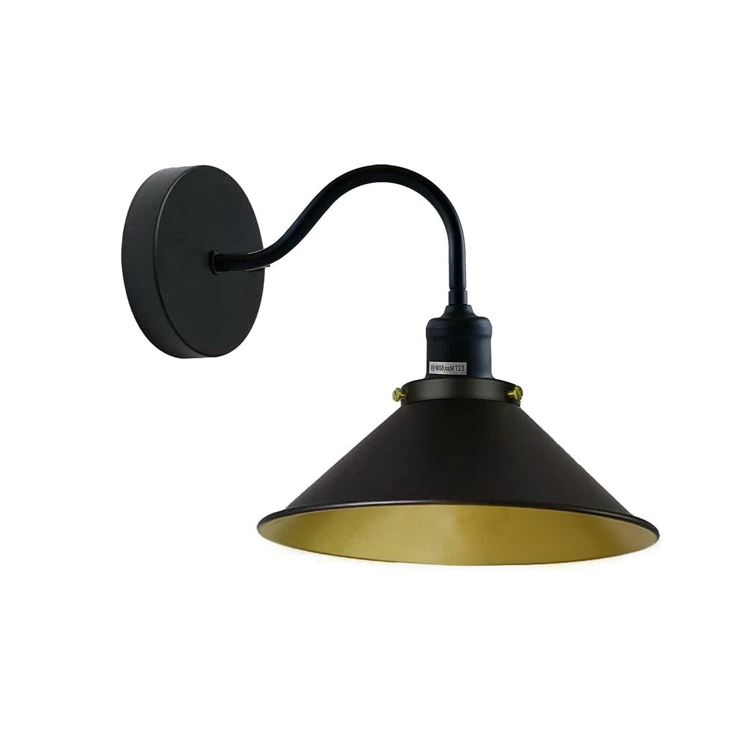 DC VOLTAGE Retro Swan Neck Wall Sconce | Yellow Brass Industrial Light ~1064