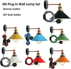 Industrial Plug-in Wall Light | Adjustable Brass Arm & Dimmer E27 ~1204