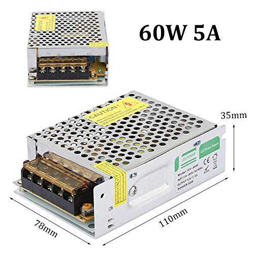 12V 60W 5A LED transformer power supply IP20 indoor
