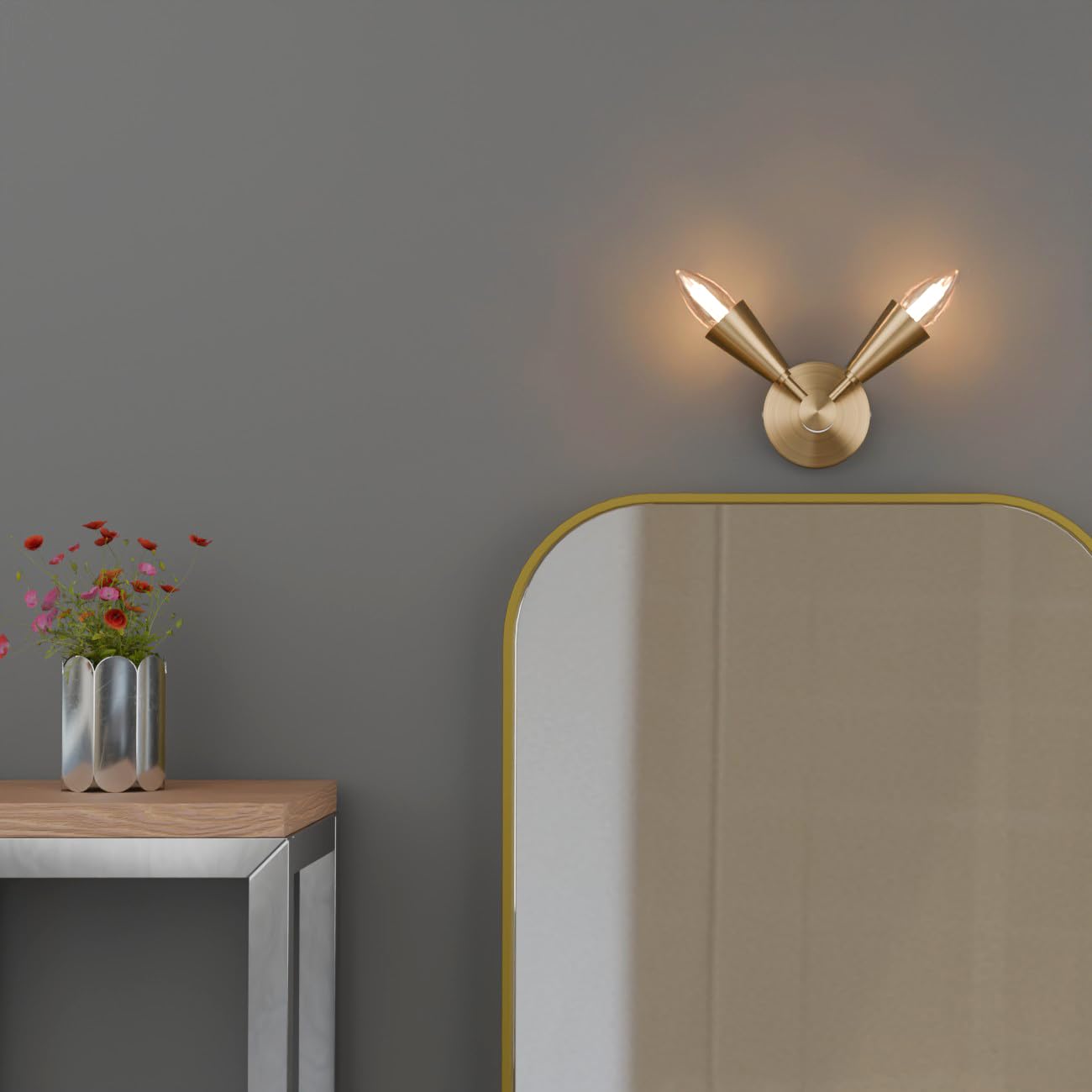 black mounted sconce wall
