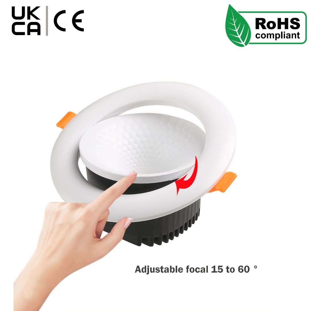 Modern New LED Recessed Ceiling White LED Round Panel Downlight IP20 Cool White ~1222