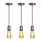 Vintage Brass E27 Pendant Light Fitting – 195cm Twisted Fabric Cable ~1226
