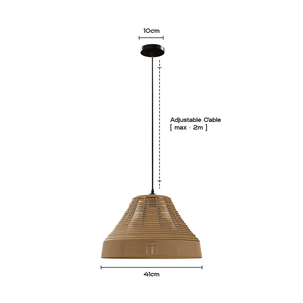 boho hemp rope pendant lamp