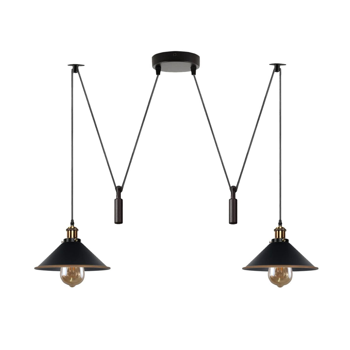 black fitting lights pendant