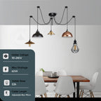 5 way Spider hanging Pendant Light Vintage industrial style ~1090