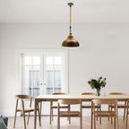 Vintage Hemp Rope Pendant Light | Industrial Metal Hanging Lamp ~1033