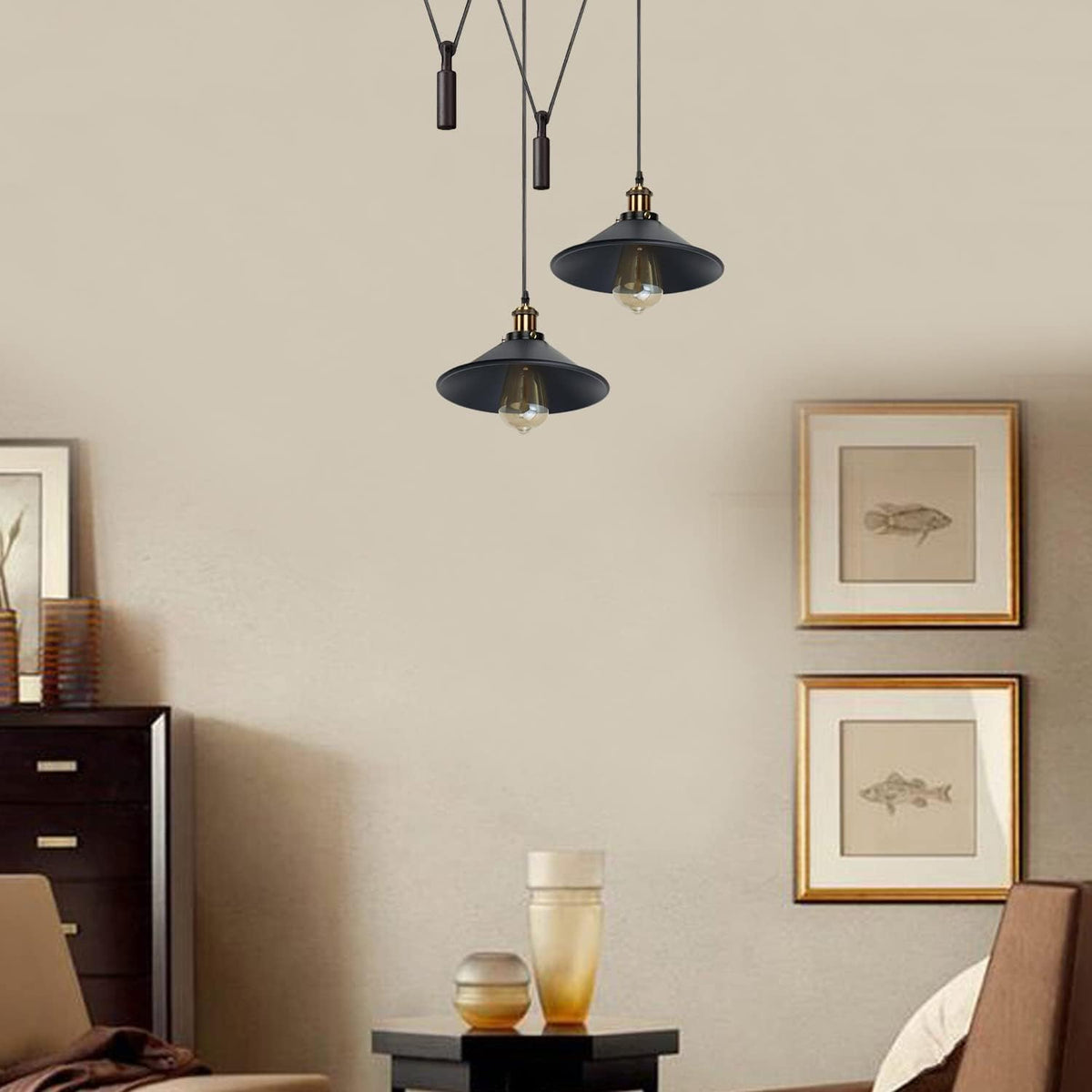light ceiling pendant black