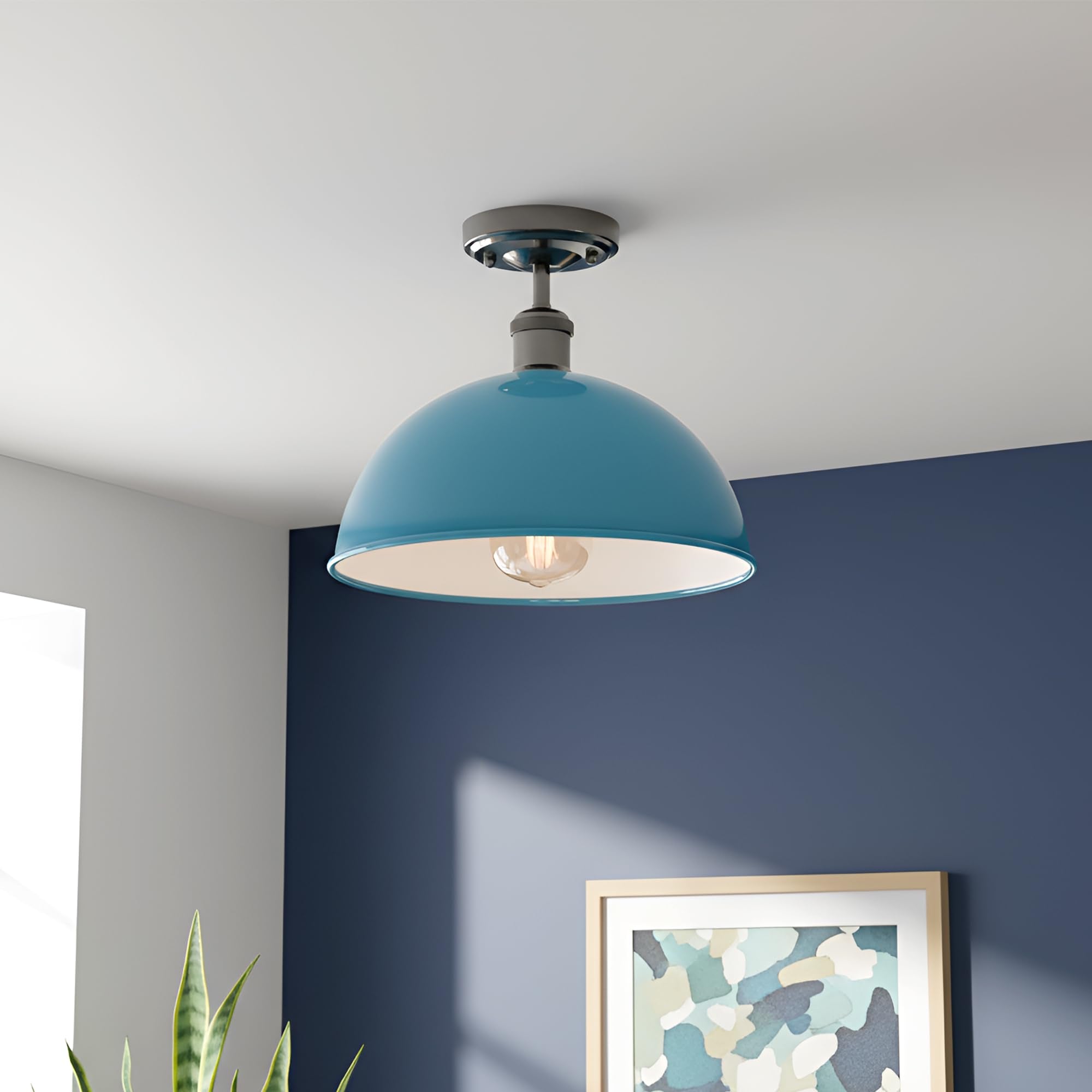 semi antique shade screw blue