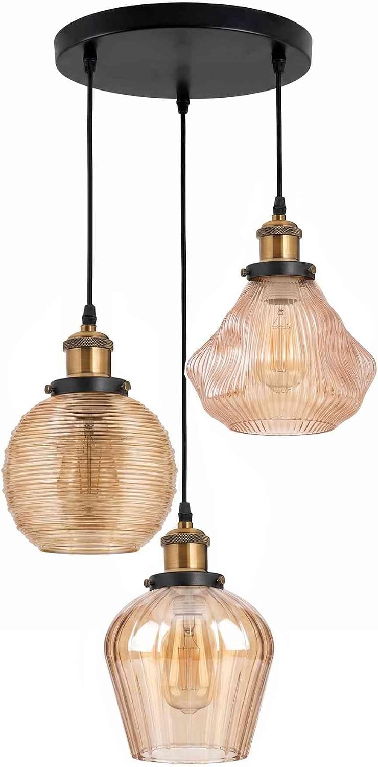 Glass Pendant Ceiling Light Fixture ~1190