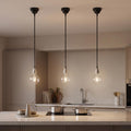 black E27 pendant light fitting