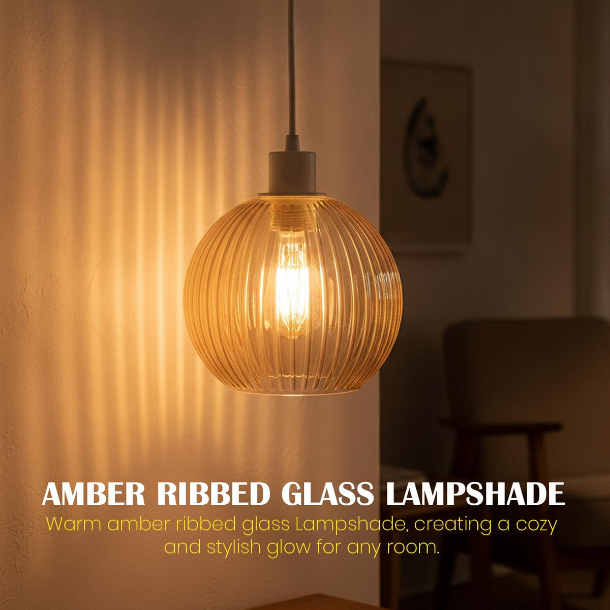 amber shade lampshade glass