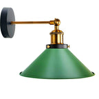 Industrial Metal Wall Sconce – Vintage Cone Shade E27 Fixture ~1070