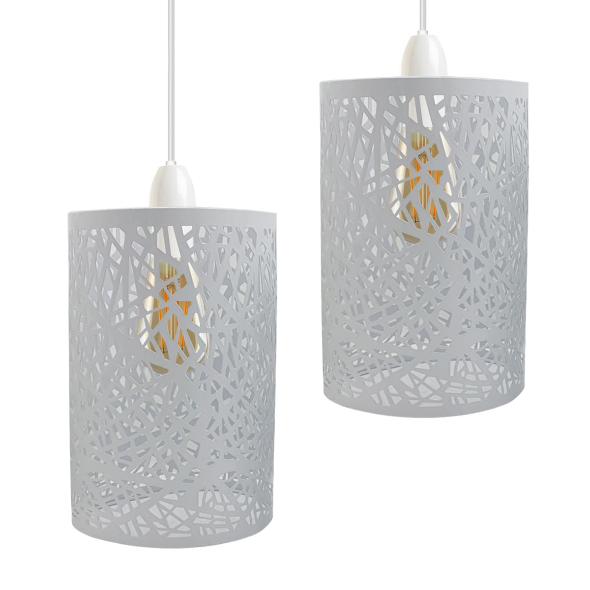 black metal cage pendant light