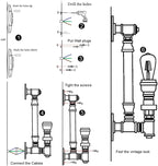 bar lamp pipe industrial decor