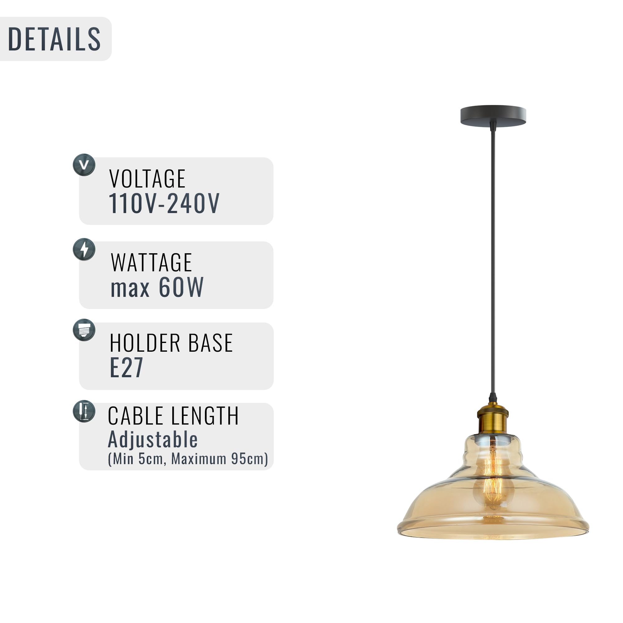 amber chandelier pendant light