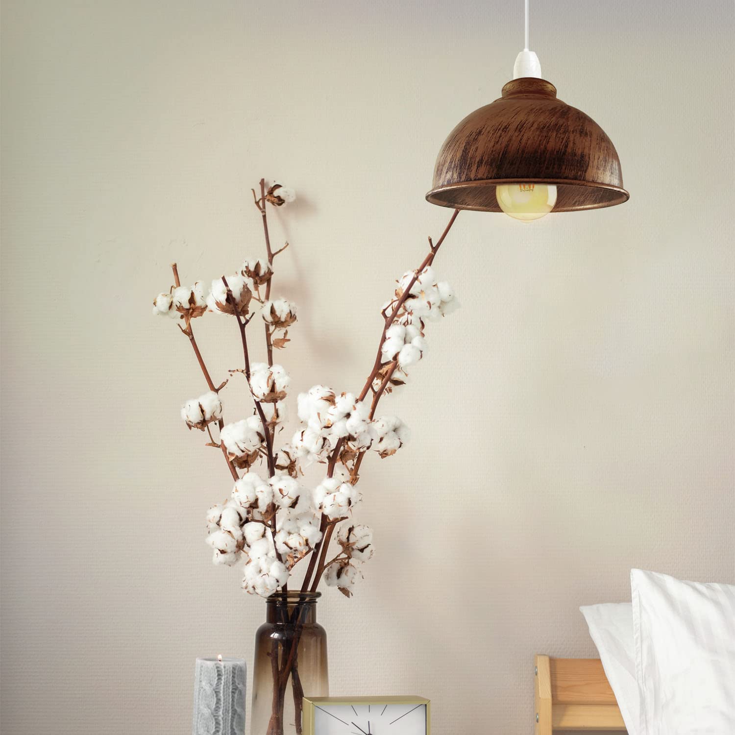 shade black ceiling brass