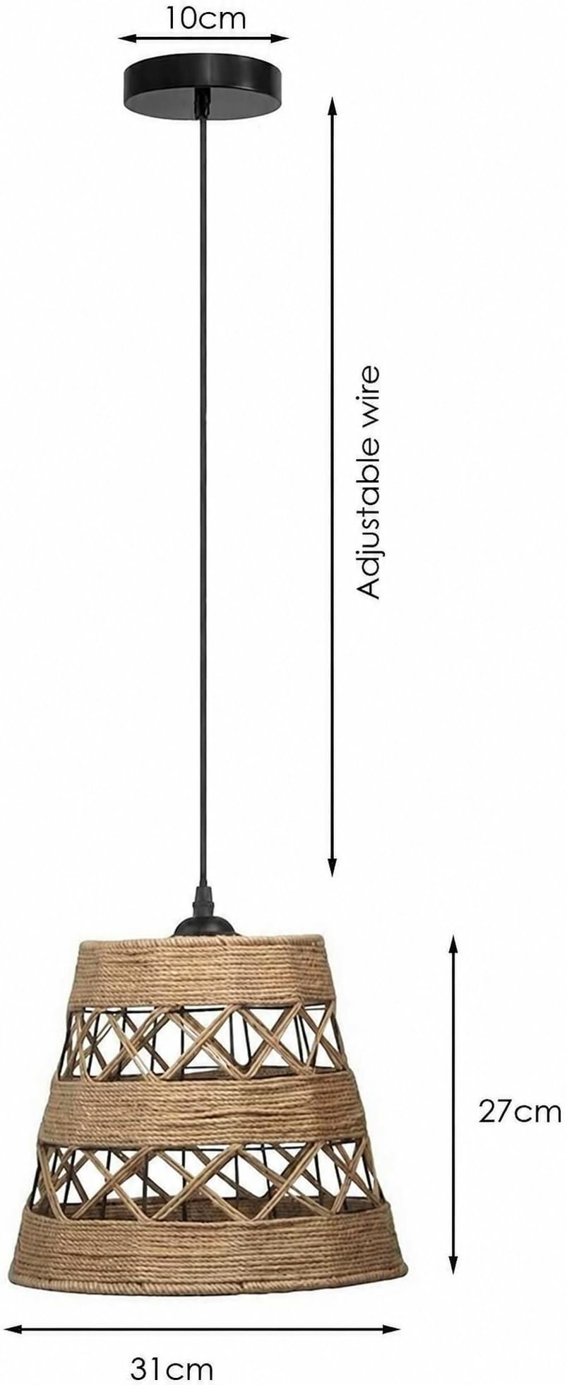 hallway hemp rope pendant lamp